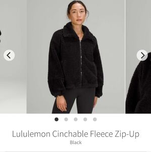 Lululemon Cinchable Fleece Zipup